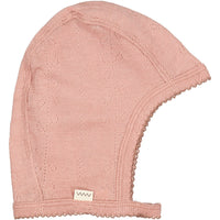 HOODY WOOL POINTELLE BURNT ROSE