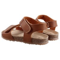 VELCRO SANDAL LEATHER BROWN