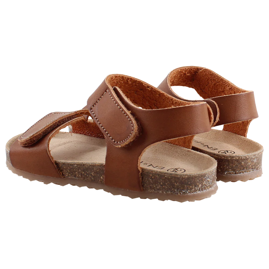 VELCRO SANDAL LEATHER BROWN