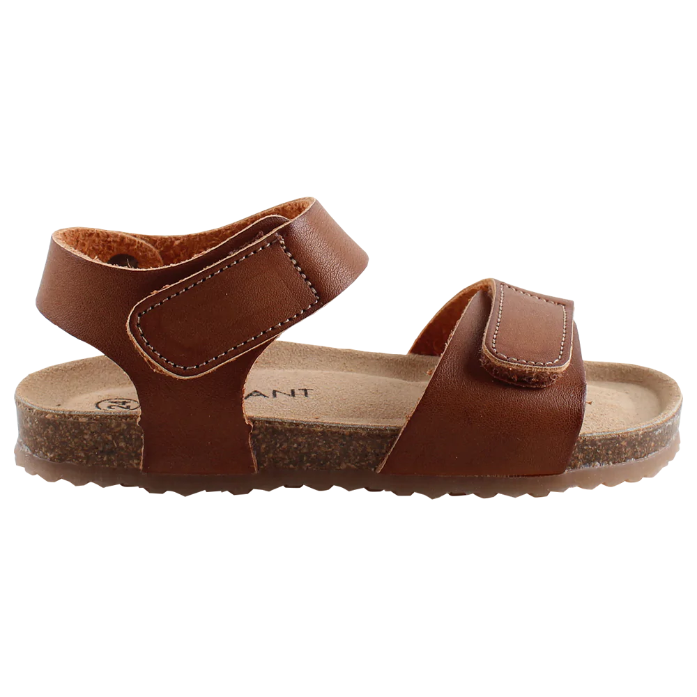 VELCRO SANDAL LEATHER BROWN