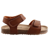 VELCRO SANDAL LEATHER BROWN